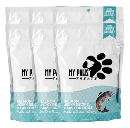 Salmon Jerky Recipe Bars for Dogs - Pack of Six